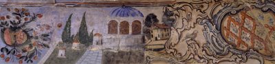Fragmentos de uma pintura de parede. de Unbekannt Unbekannt